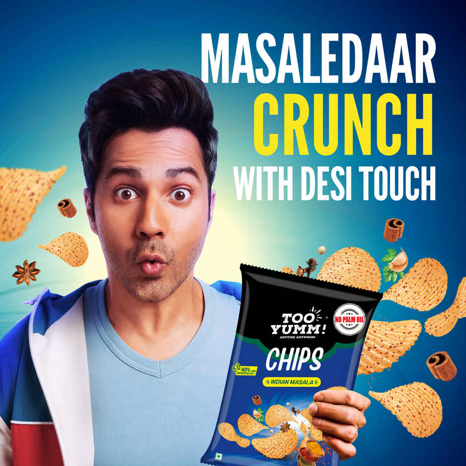 Too Yumm Indian Masala Potato Chips, 40% Less Saturated Fats, No Palm Oil Healthy Spicy Chips Combo
