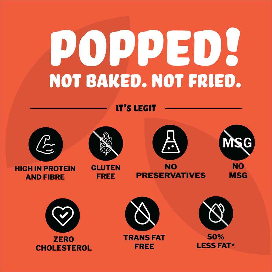 BRB Rice Popped Chips Peri Peri Flavour | Light & Crispy