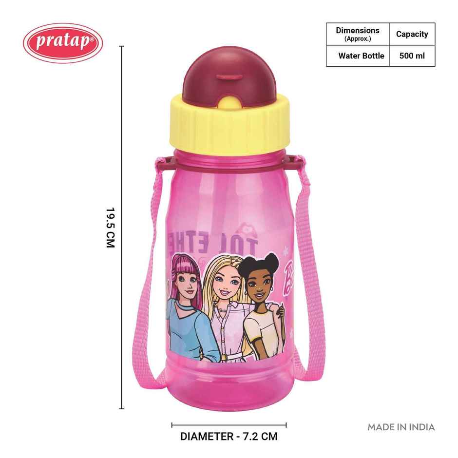 Pratap Barbie Bunny Kids Water Bottle with Sipper | BPA Free | 500 ml
