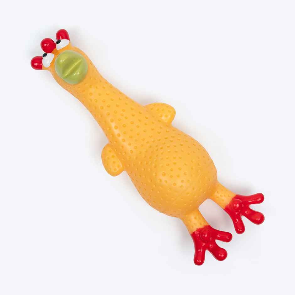 TLC Henny Penny Squeaky Chew Toy for Dogs Yellow