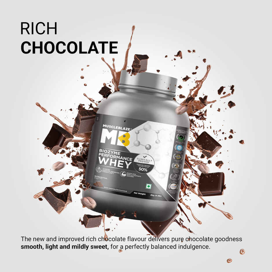 Muscleblaze Biozyme Performance Whey Protein Powder, (Rich Chocolate)