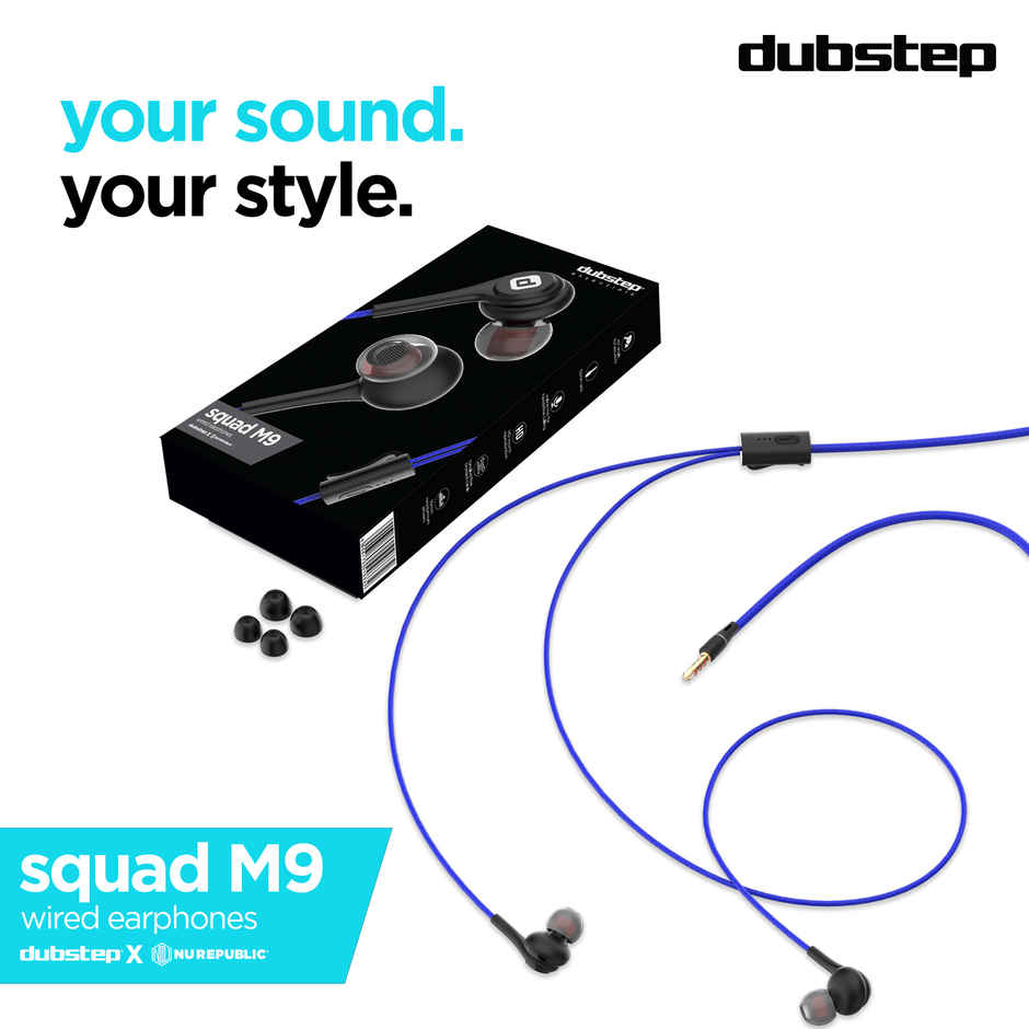 Dubstep Squad M9 With X-Bass Technology, 10Mm Dynamic Drivers In-Ear Wired Earphones With Mic