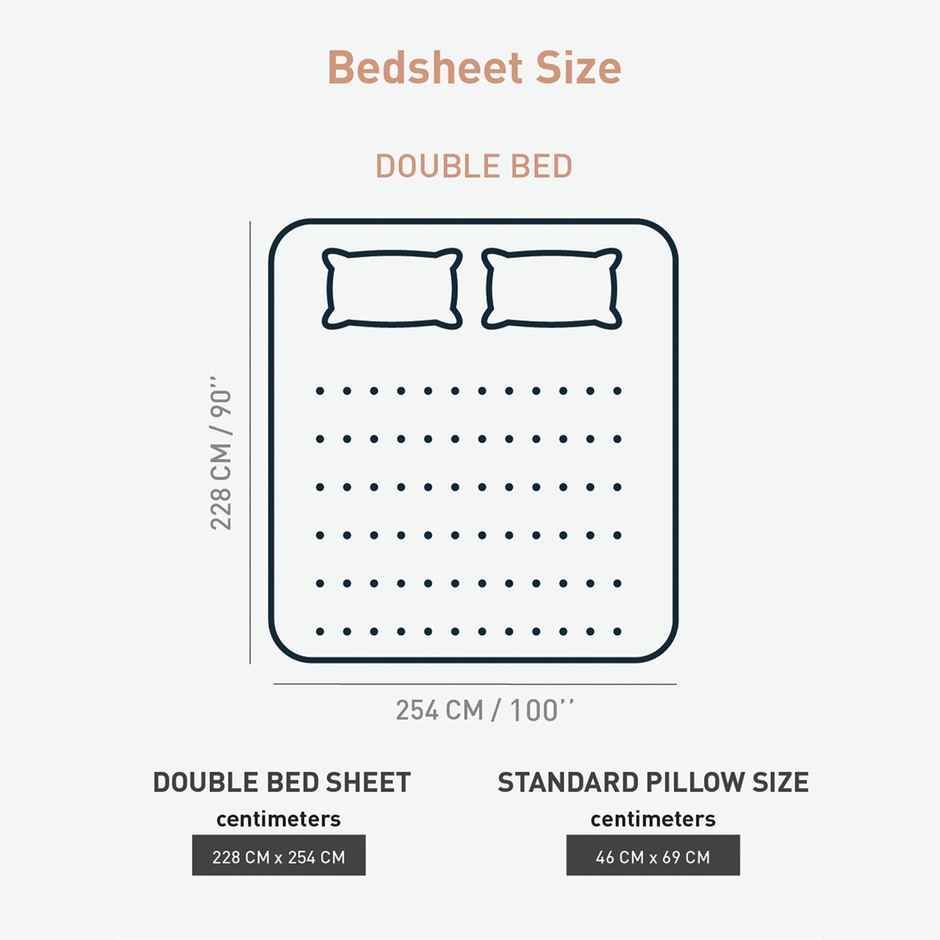 Mytrident Bedsheet Set | Queen Size Double Bed sheet set | 100% Cotton - Sunset Magenta