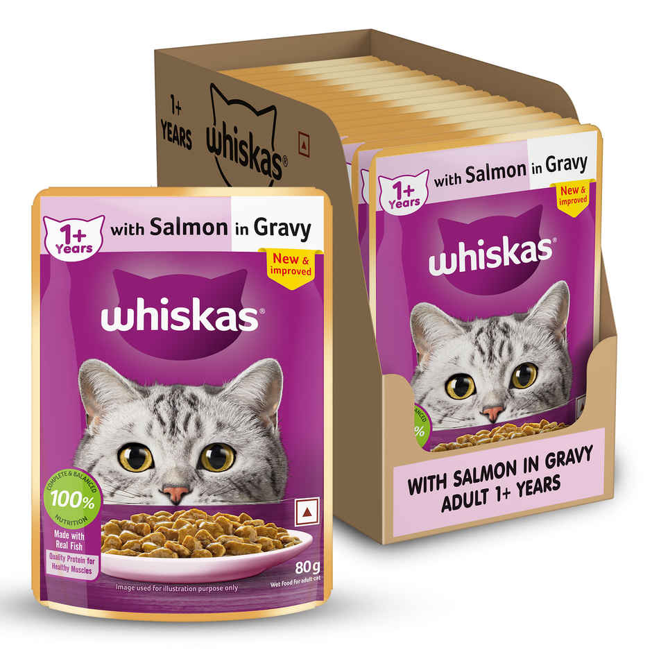 Whiskas Adult Salmon in Gravy Wet Cat Food