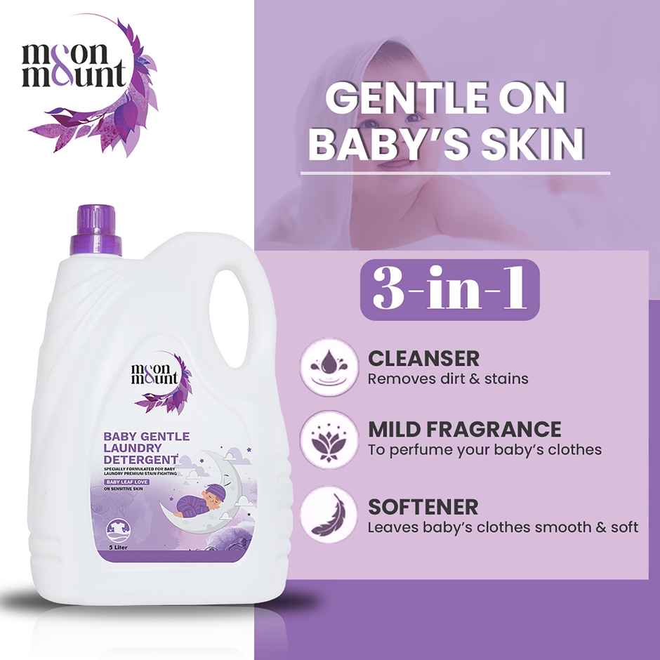 Moon And Mount Baby Laundry Liquid Detergent Washing Liquid For Baby Clothes Leaf Love | Leaf Love