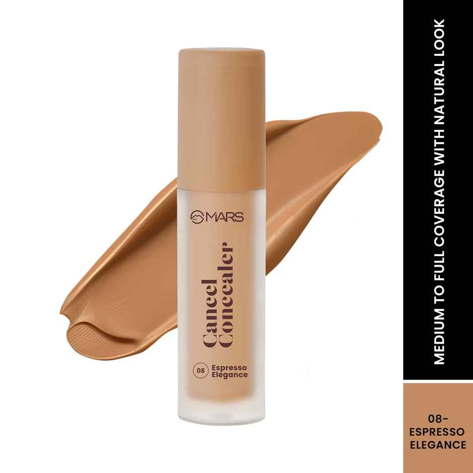 MARS Cosmetics Cancel Concealer for Face Makeup With Radiant Natural Finish | 6 Ml | 08-espresso Elegance