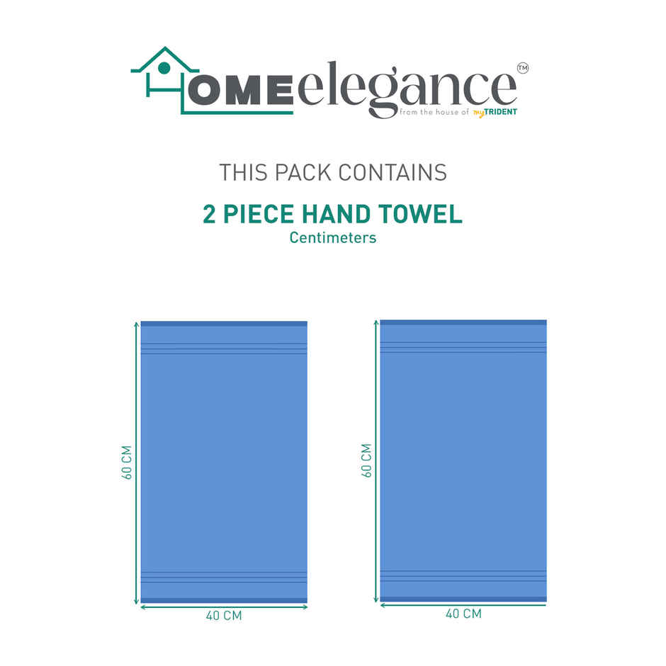 Mytrident Comfort Living Cotton Hand Towel Set | Ocean Blue