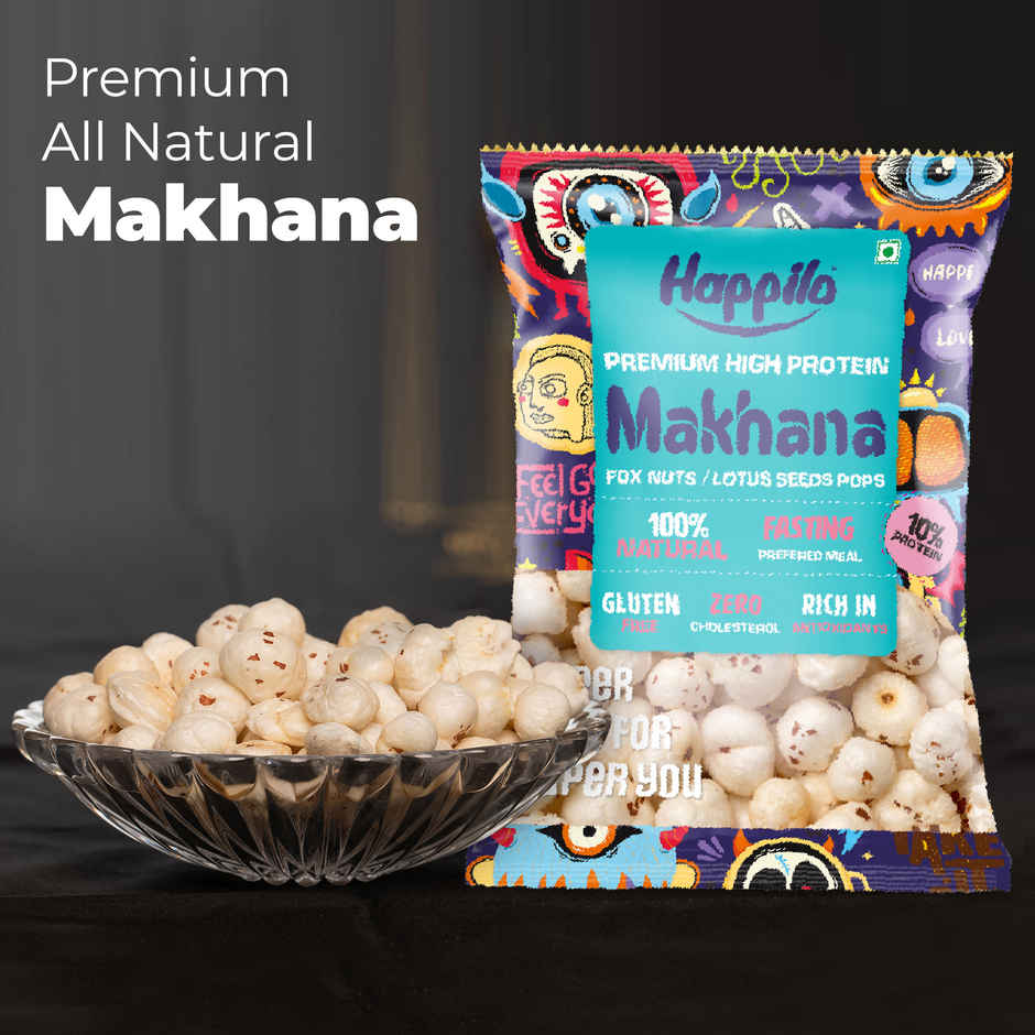 Happilo Premium Natural Makhana(Foxnut)|Ideal for Fasting|Healthy Snacks| Vrat