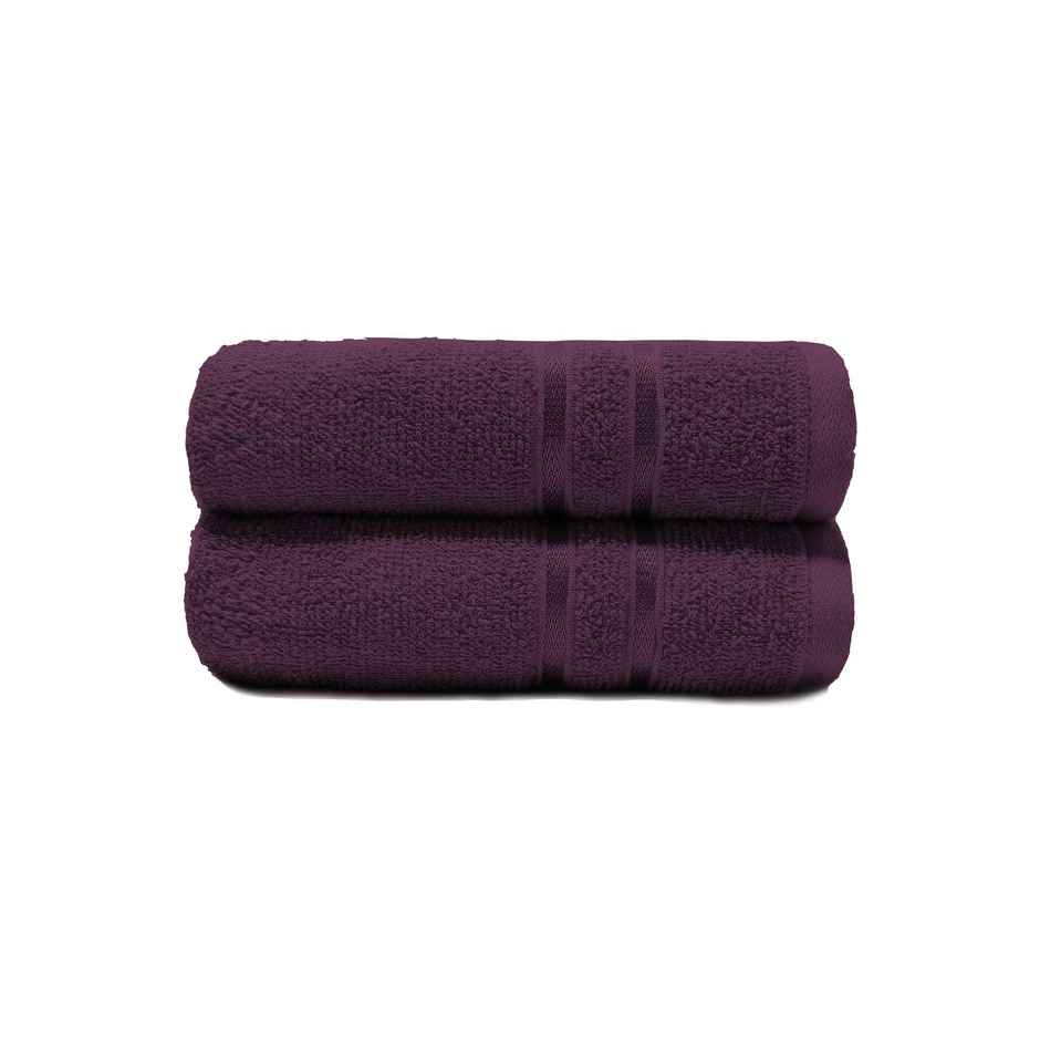 Mytrident Cotton Hand Towel | 400 GSM | Gym Towel Set - Black Currant