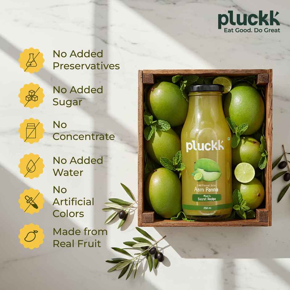 Pluckk Cold Pressed Extracted Aam Panna Juice | No Preservatives | No Added Sugar