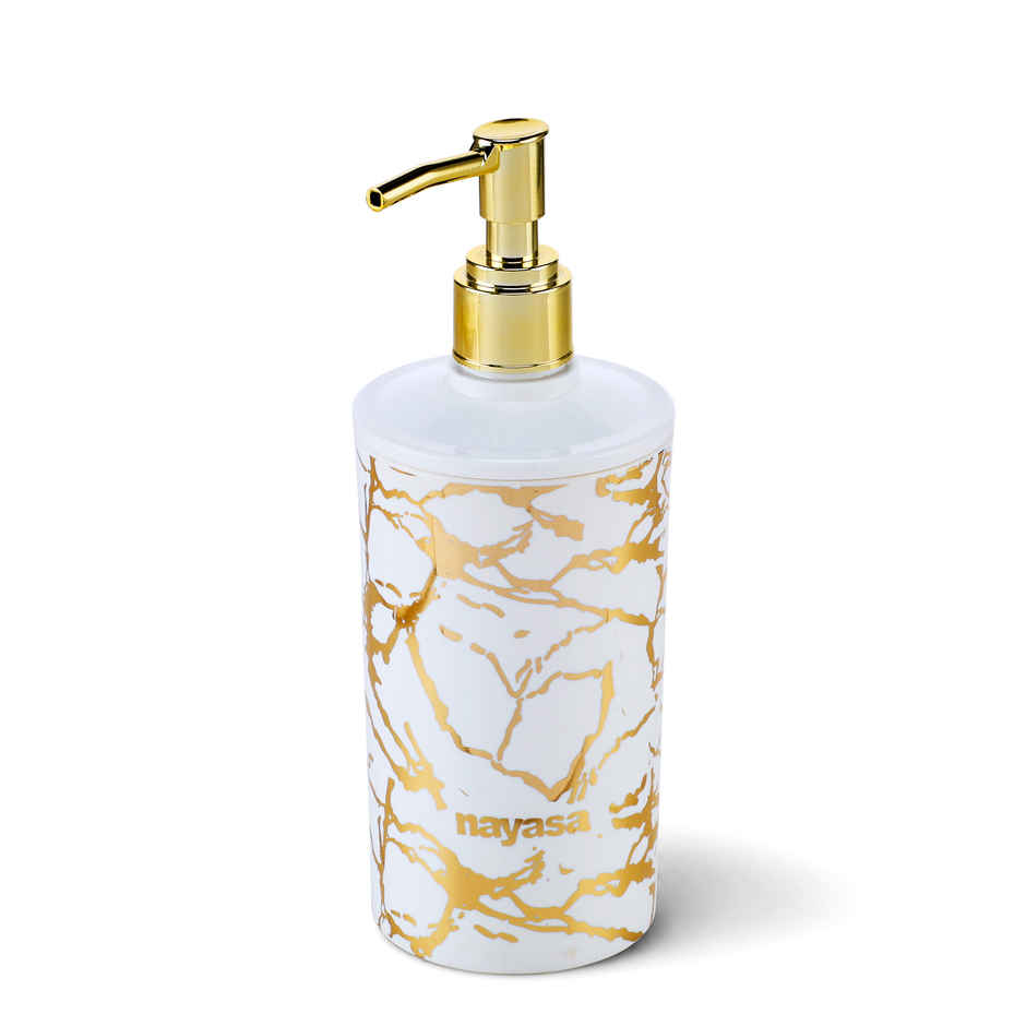 Nayasa Stylo Plastic Soap Dispenser | 600 ml | Gold