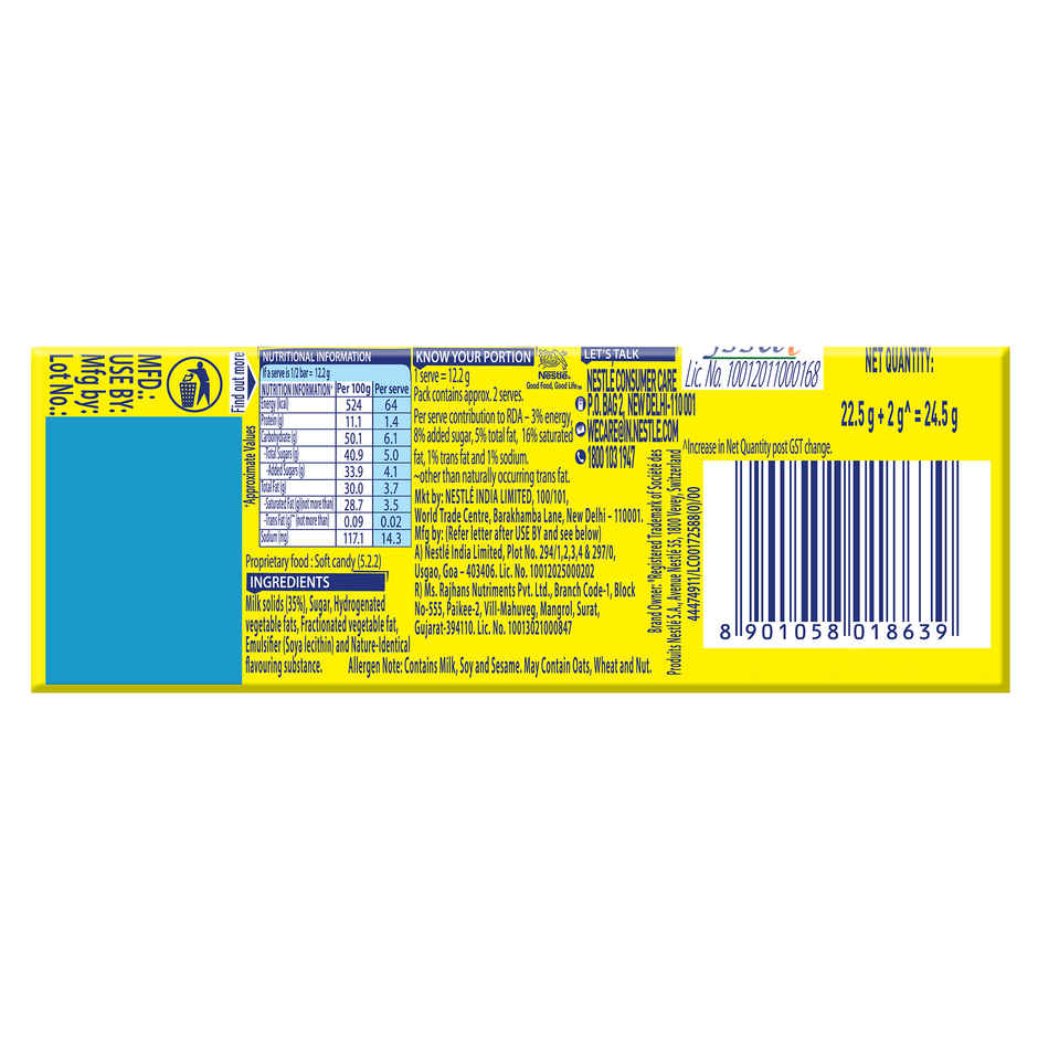 Nestle Milkybar Tablet Made With Milk Yummy & Creamy Treat Combo