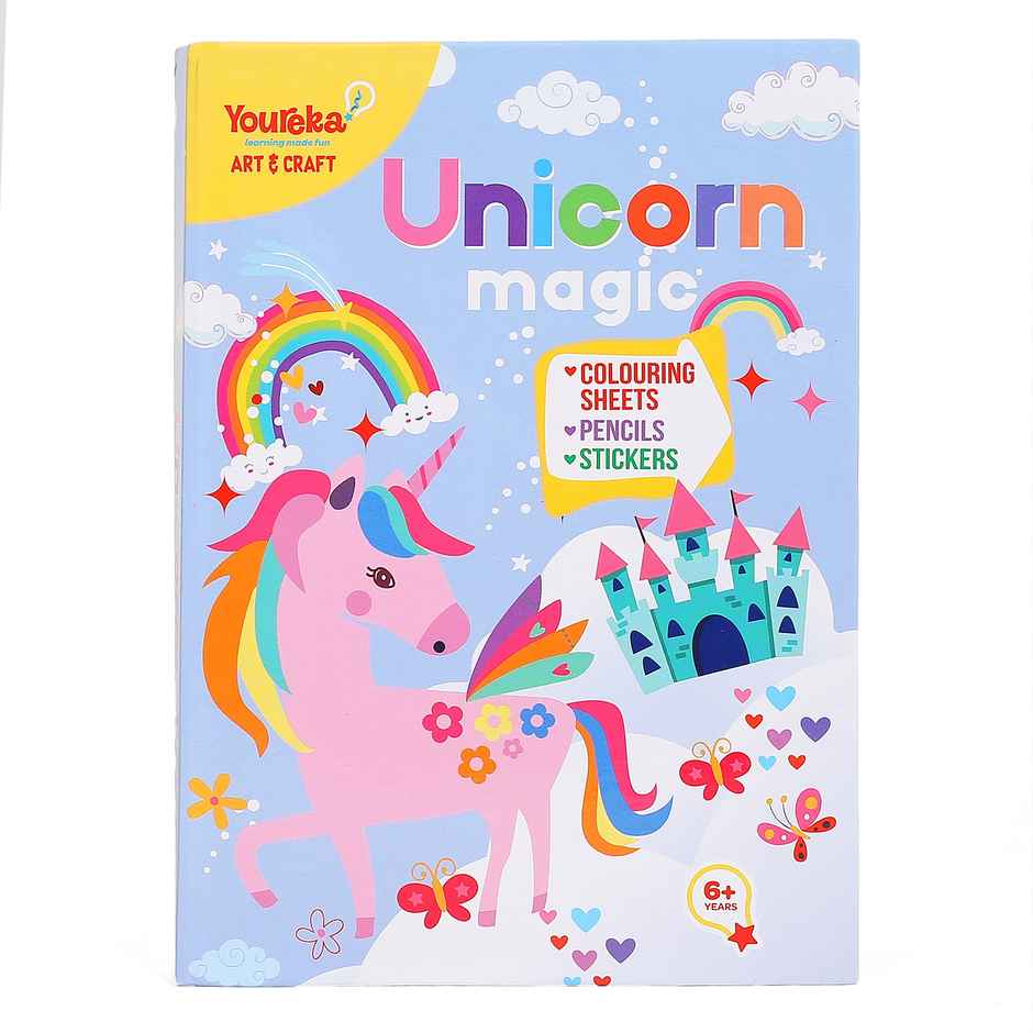 Hamley's Youreka Art & Craft Unicorn Magic Colouring Kit, 6Y+, Multicolour