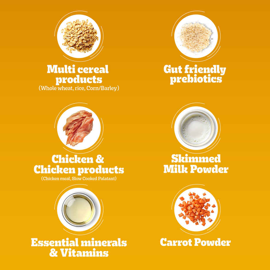 Pedigree Puppy Chicken & Milk Dry Dog Food Combo