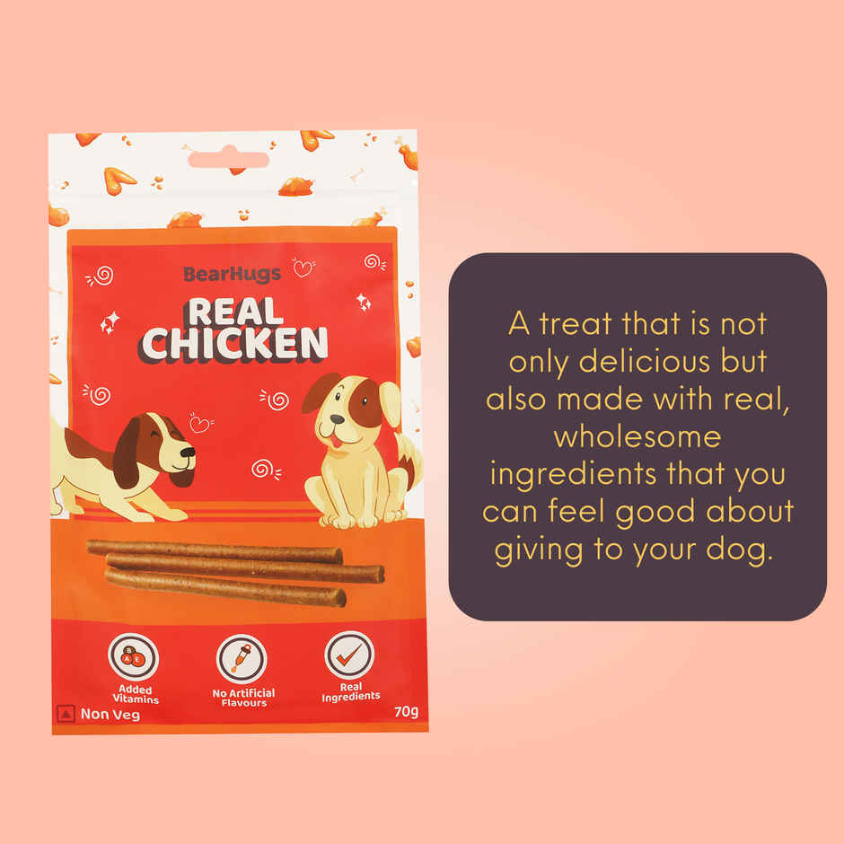Bearhugs Real Chicken Sticks Dog Treat