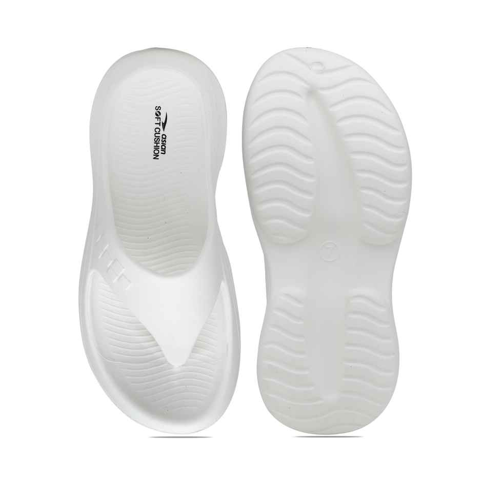 Asian Safari-01 Men Slippers Off White (Size-6)