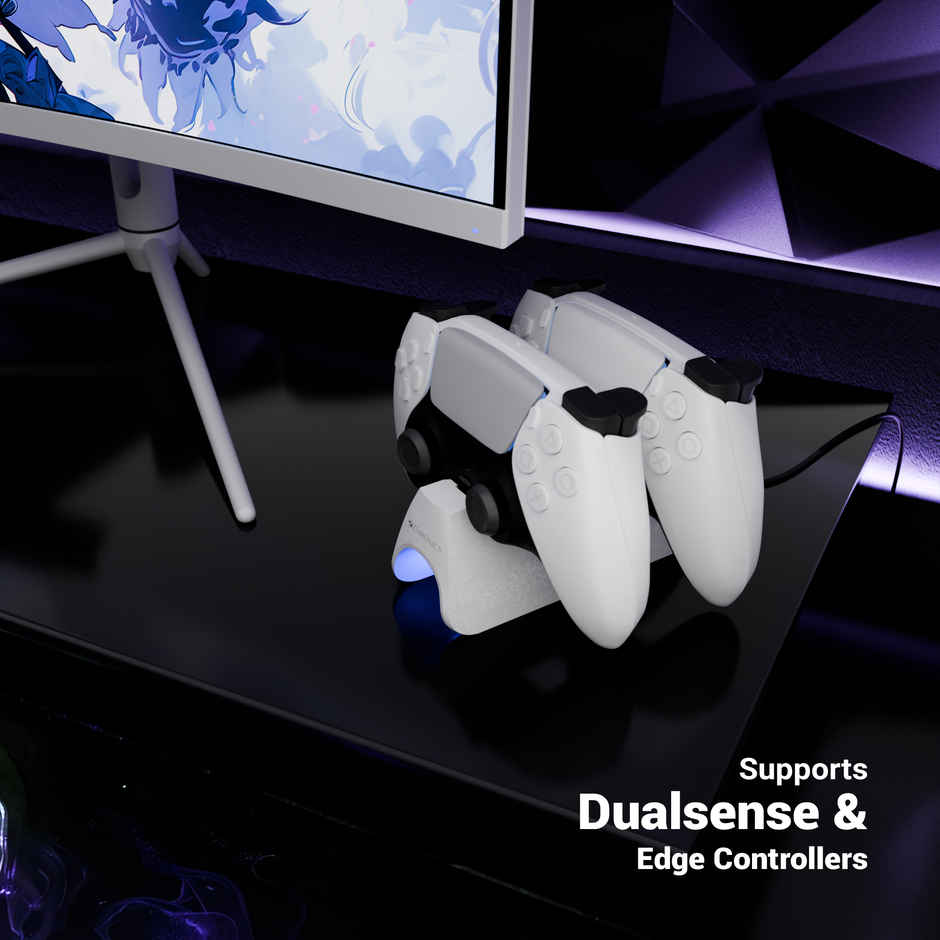Zebronics PS5C Charging Dock | For PS5 | 3H Fast Charge | DualSense | LED Indicator | Anti Slip