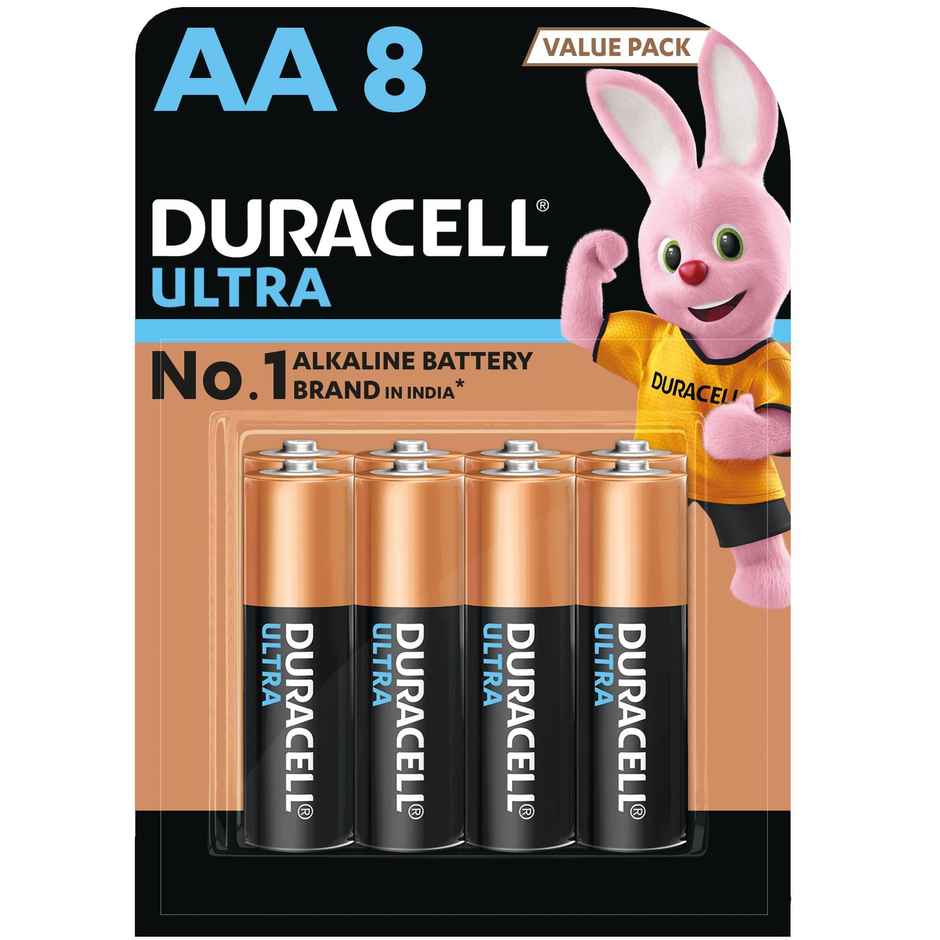 Duracell Ultra Alkaline AA Battery |Pack of 8 | Value Pack