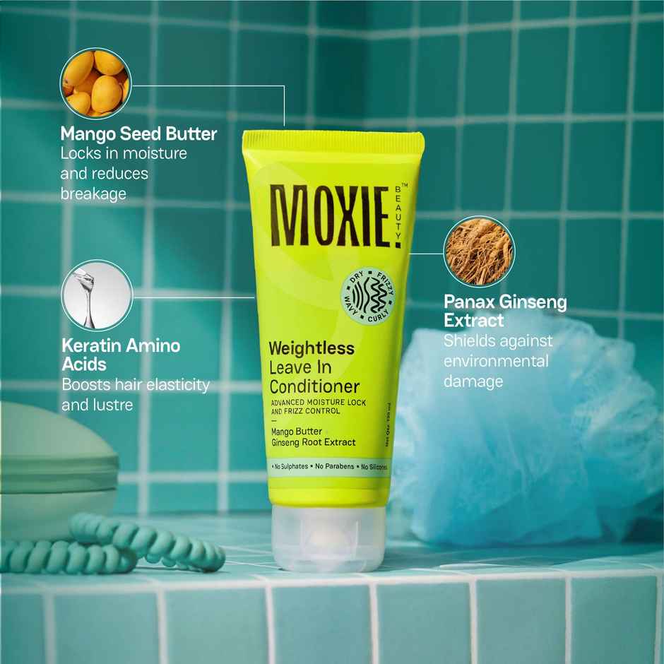 Moxie Beauty Weightless Leave In Conditioner | For Frizzy, Dry, or Wavy Hair