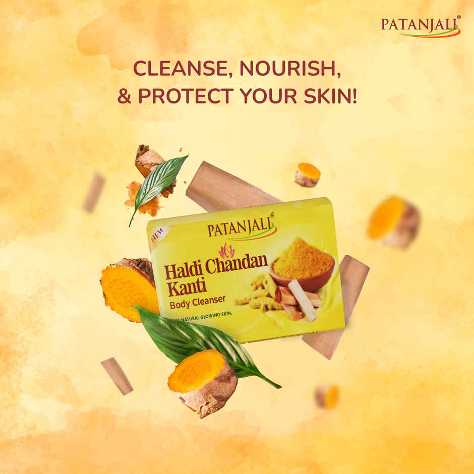 Patanjali Haldi Chandan Kanti Soap - Natural Glow Bathing Bar