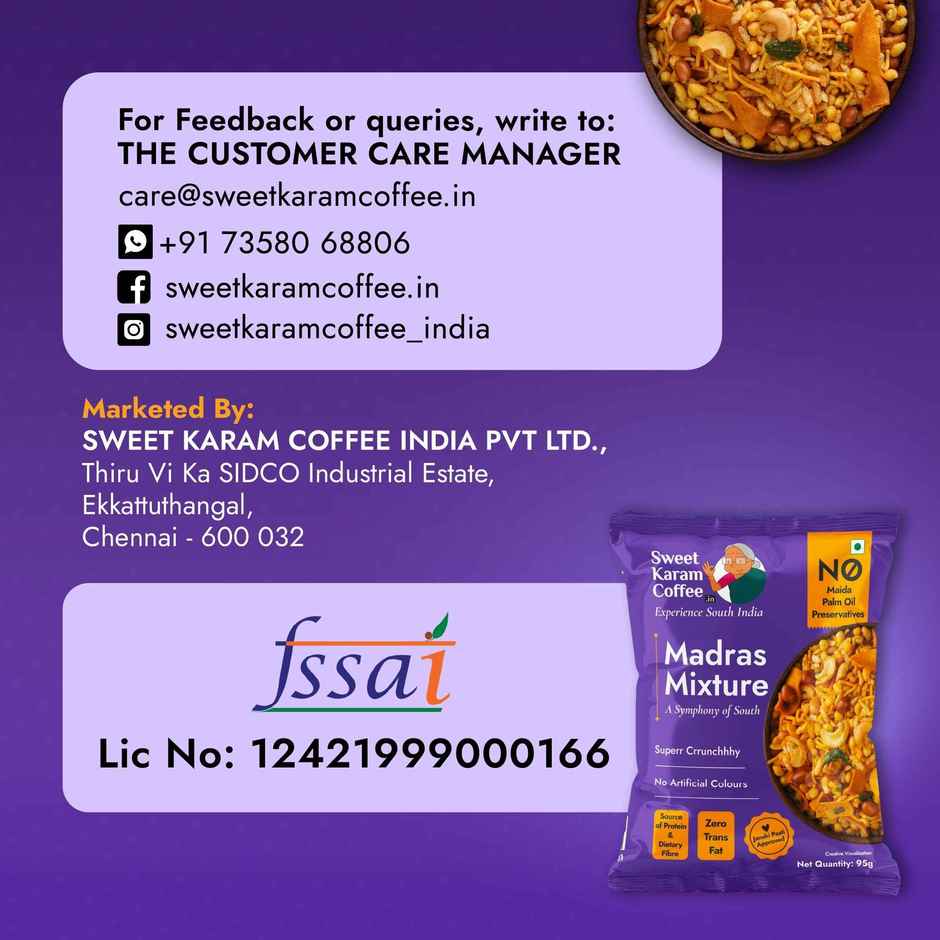 Sweet Karam Coffee Special Madras Mixture | No Palm Oil, No Preservatives