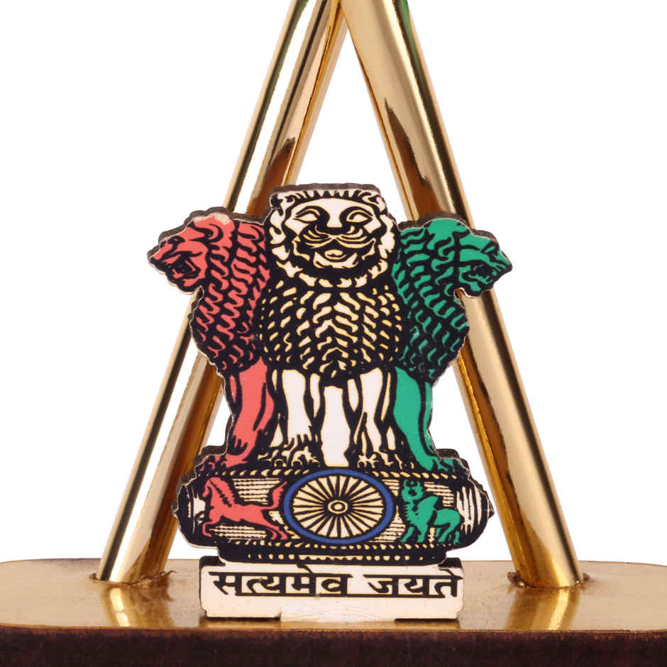 Voila Indian Flag For Car Dashboard | Car Accessories | Gold Plated