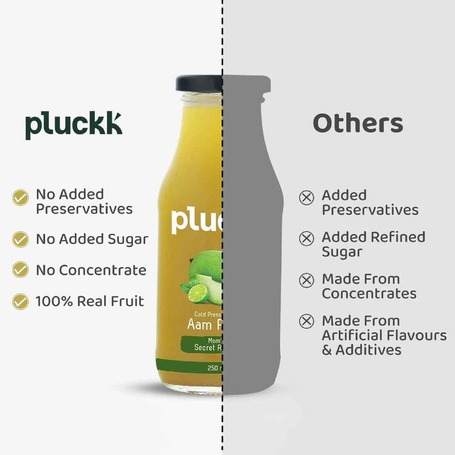Pluckk Cold Pressed Extracted Aam Panna Juice | No Preservatives | No Added Sugar