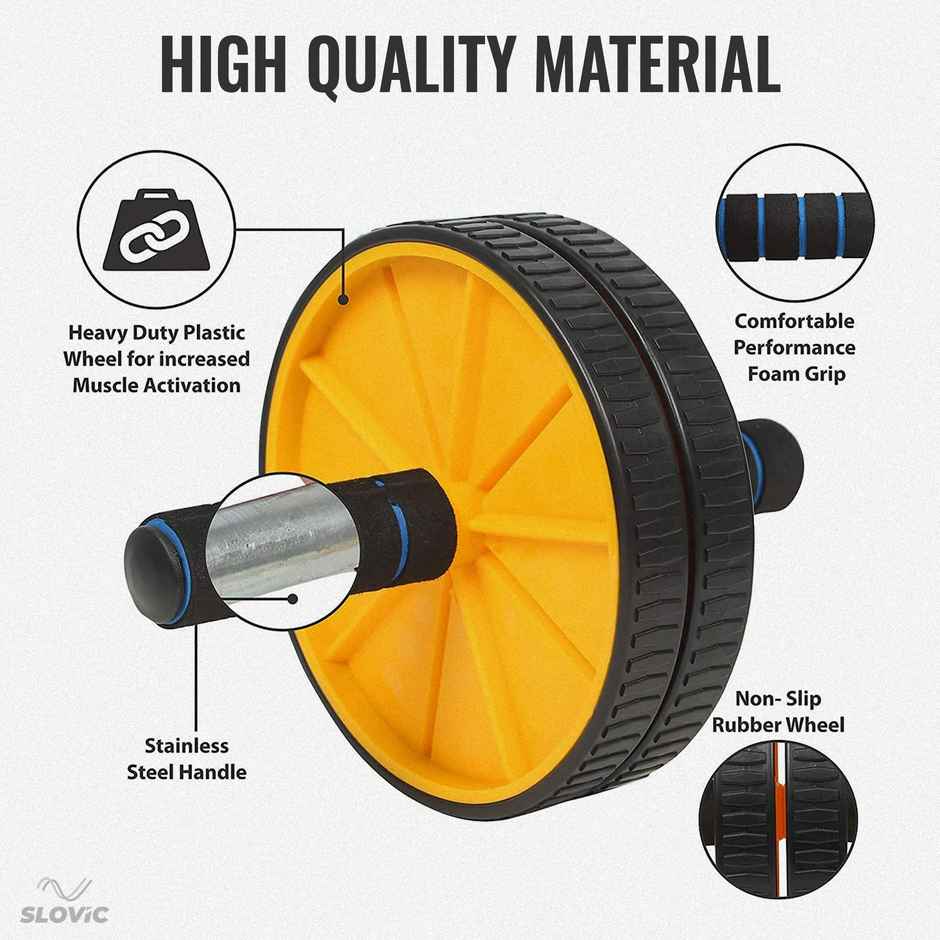 Slovic Ab Roller Basic - Core Strength Exercise Wheel for Home Gym & Fitness Training