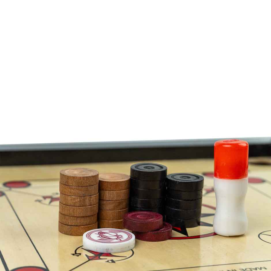 Zike Carrom Coin, Striker, Powder (24 Coins - 1 Striker - 1 Powder)