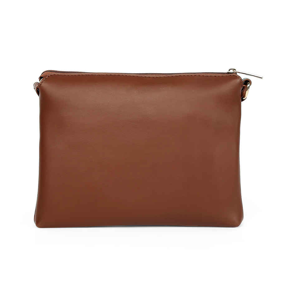 Lavie Women's Slim Top Zip Cross Body Sling Bag | Ladies Purse Handbag | Tan