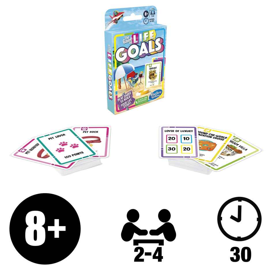 Hasbro Game of Life Goals Card Game for 2-4 Players | Ages 8+