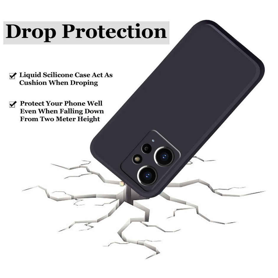 Artistque Case for Redmi Note 12 4g Back Cover - Plain Liquid Silicone