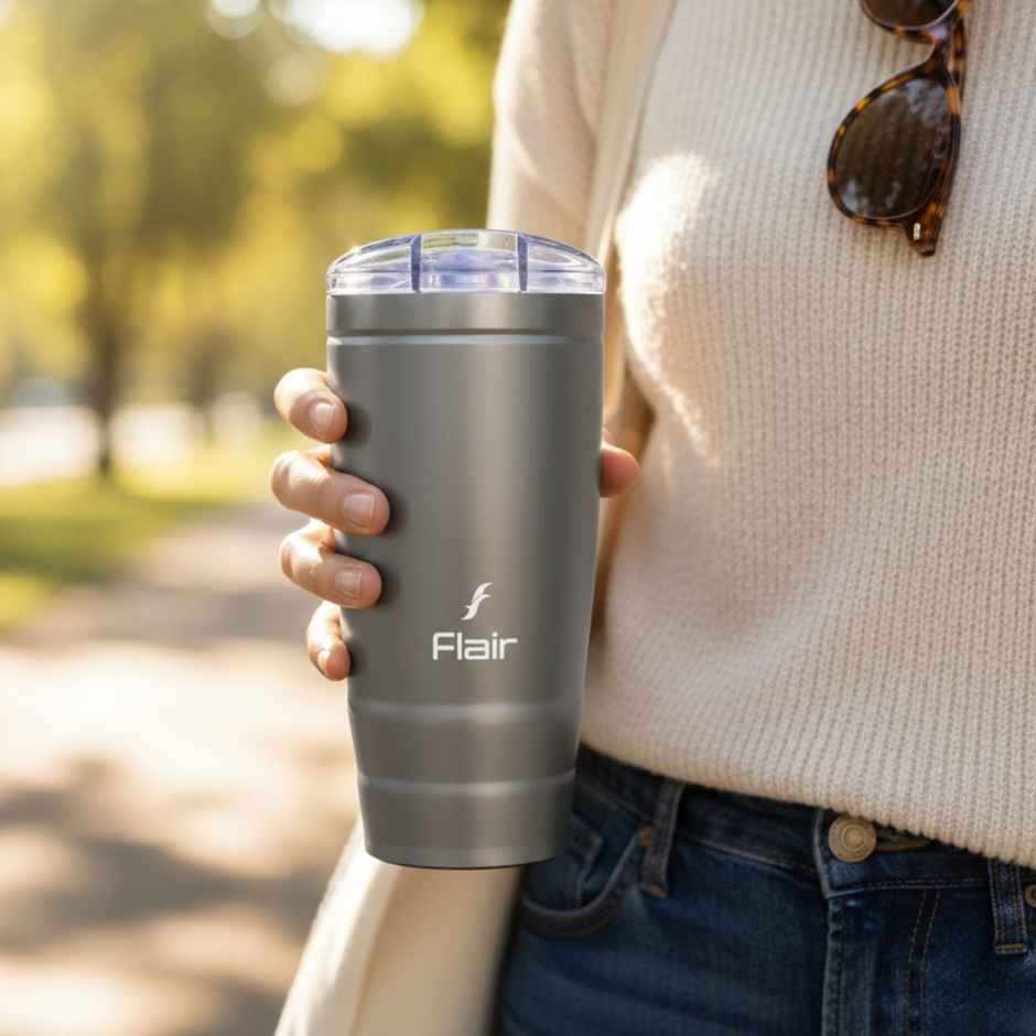 Flair Moka Vacuum Insulated Coffee Mug | Stellar Grey | 500 ml
