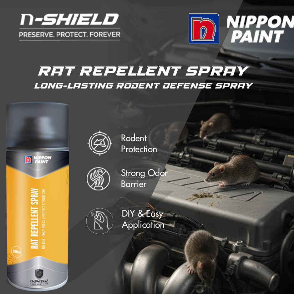 Nippon Paint n-Shield Rat Repellent Coating Spray | Protects Car Engine Wires from Rodents