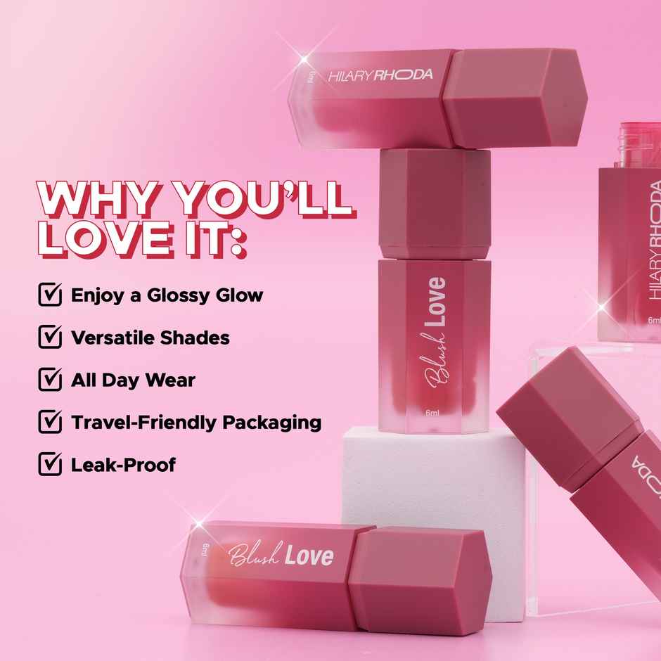 Hilary Rhoda Blush Love | Highly Pigmented Liquid Blush & Super Finish | Serial Chiller - Shade 05