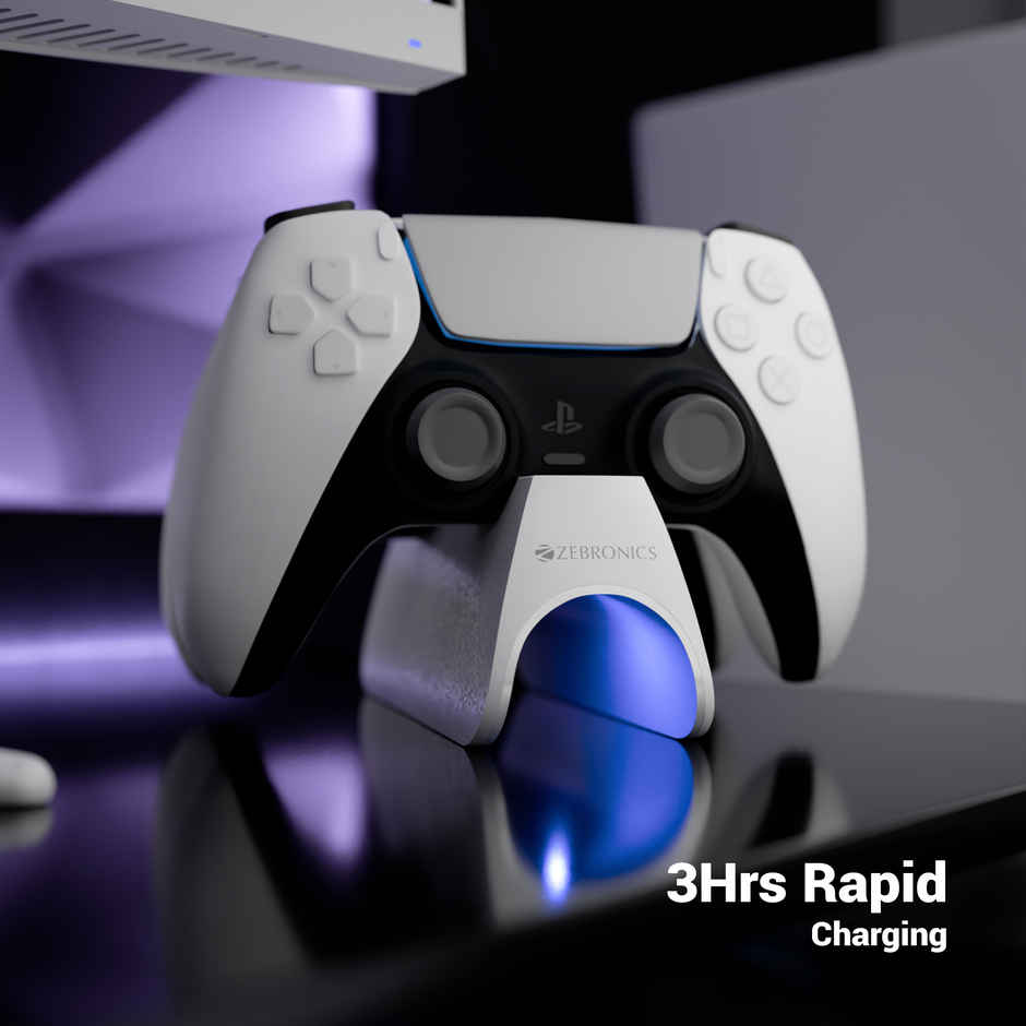 Zebronics PS5C Charging Dock | For PS5 | 3H Fast Charge | DualSense | LED Indicator | Anti Slip
