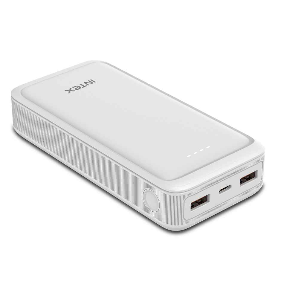 Intex 20000 mAh 22 W Power Bank (White, Lithium Polymer, Fast Charging for Mobile)