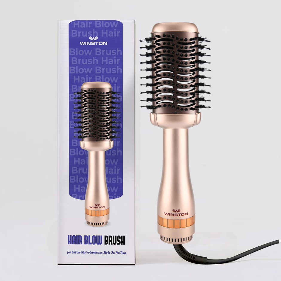 Winston 2 In 1 Hair Styling Blow Brush For Women - 1200 Watts (Gold)