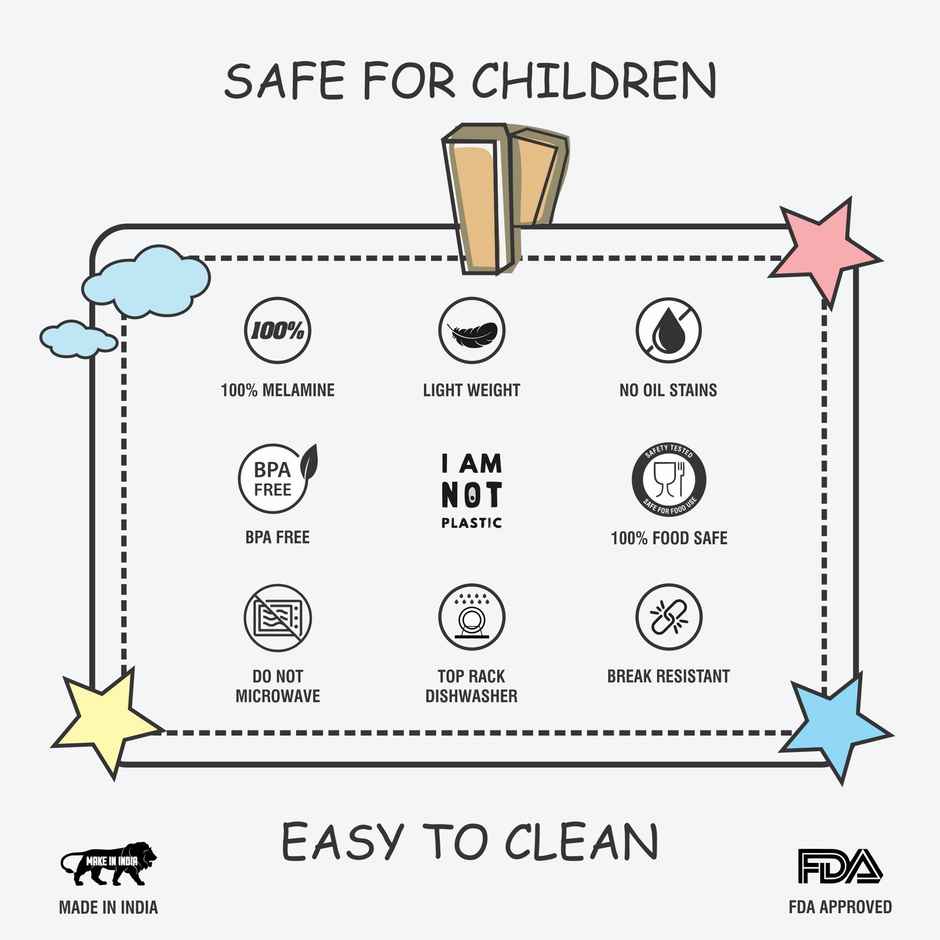 Stehlen Melamine 5 Pcs Feeding Kids Set -Maria Mermaid