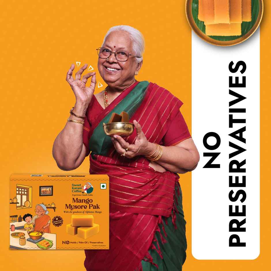 Sweet Karam Coffee Mango Mysore Pak By Sweet Karam Coffee - No Preservatives