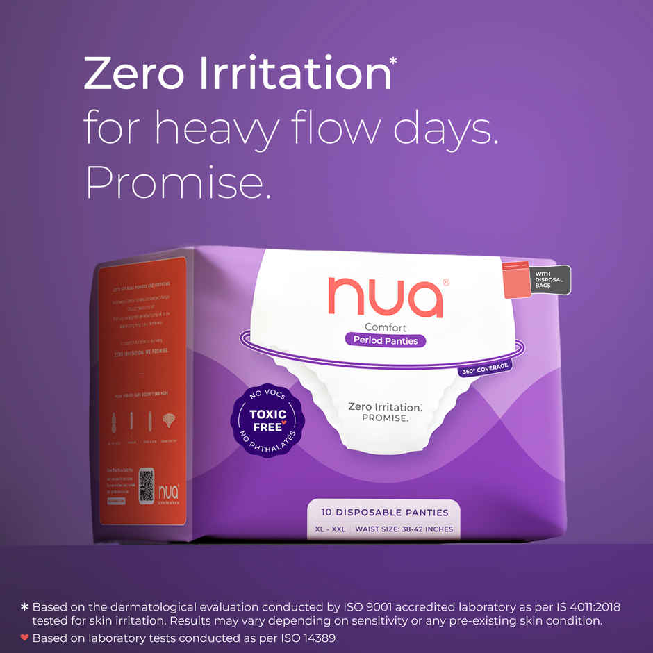 Nua Comfort Disposable Period Panties XL-XXL | Ultra-Absorbent | Pack of 10 Panties