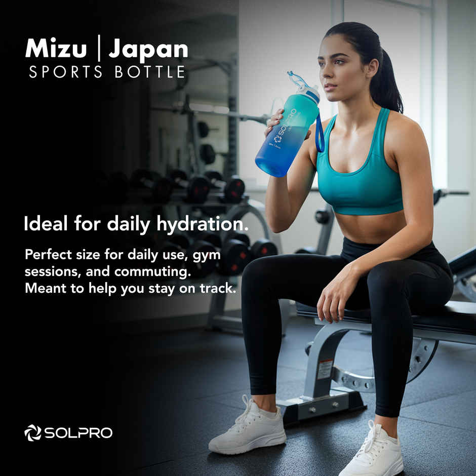 Solpro Mizu Japan Sipper Water Bottle | Leakproof BPA Free for Gym Travel School | 1.5 L
