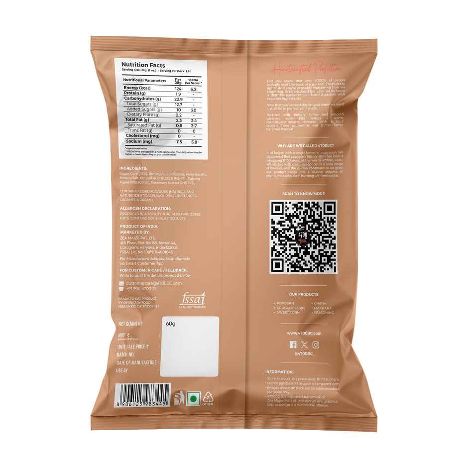 4700BC Butter Toffee Caramel Popcorn