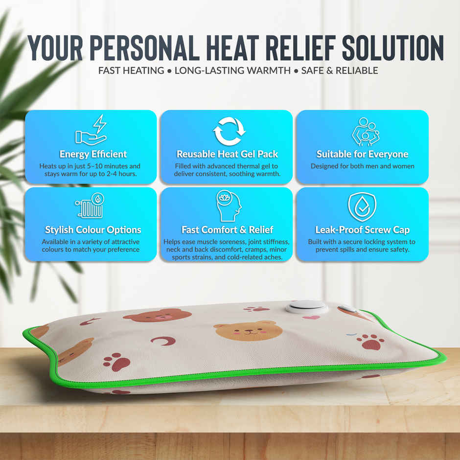 Aroma HGB2 Heating Warm Gel Bag For Backpain,Cramps, Bedwarmers, Joint Pain Relief Design May Vary