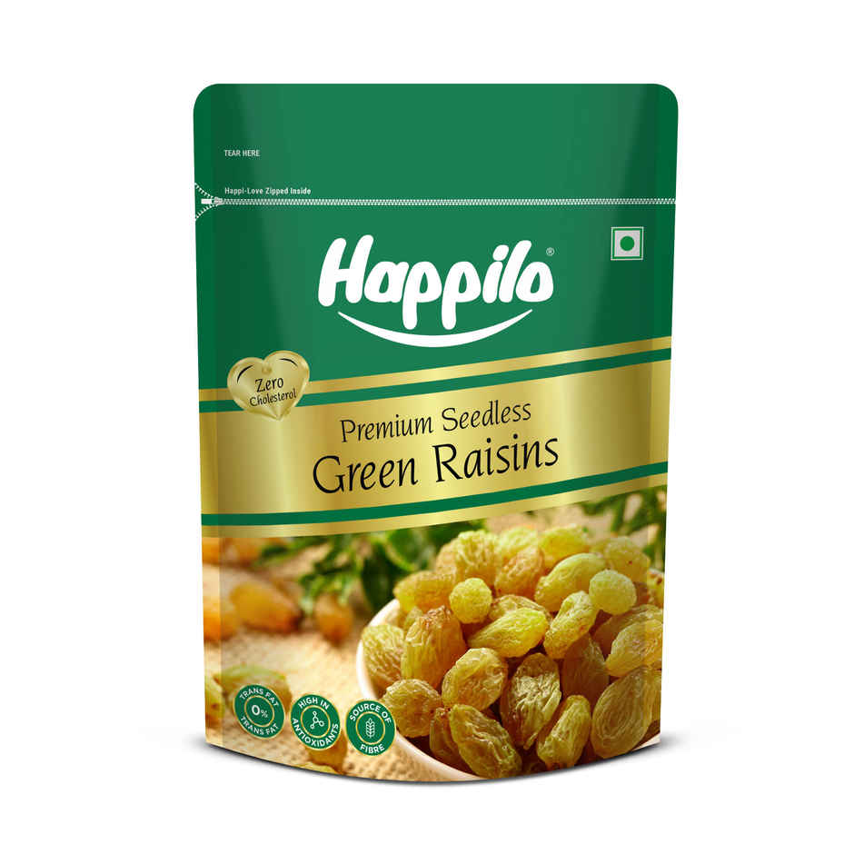 Happilo Premium Seedless Green Raisin (Kishmish)|Dry Fruits