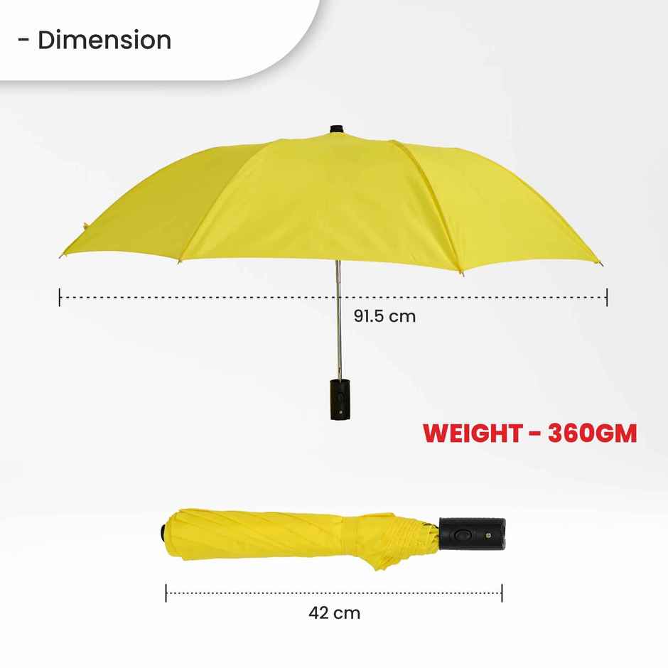 EUME Leatrix 21 Inch 2 Fold Auto-Open Lemon Umbrella | Yellow