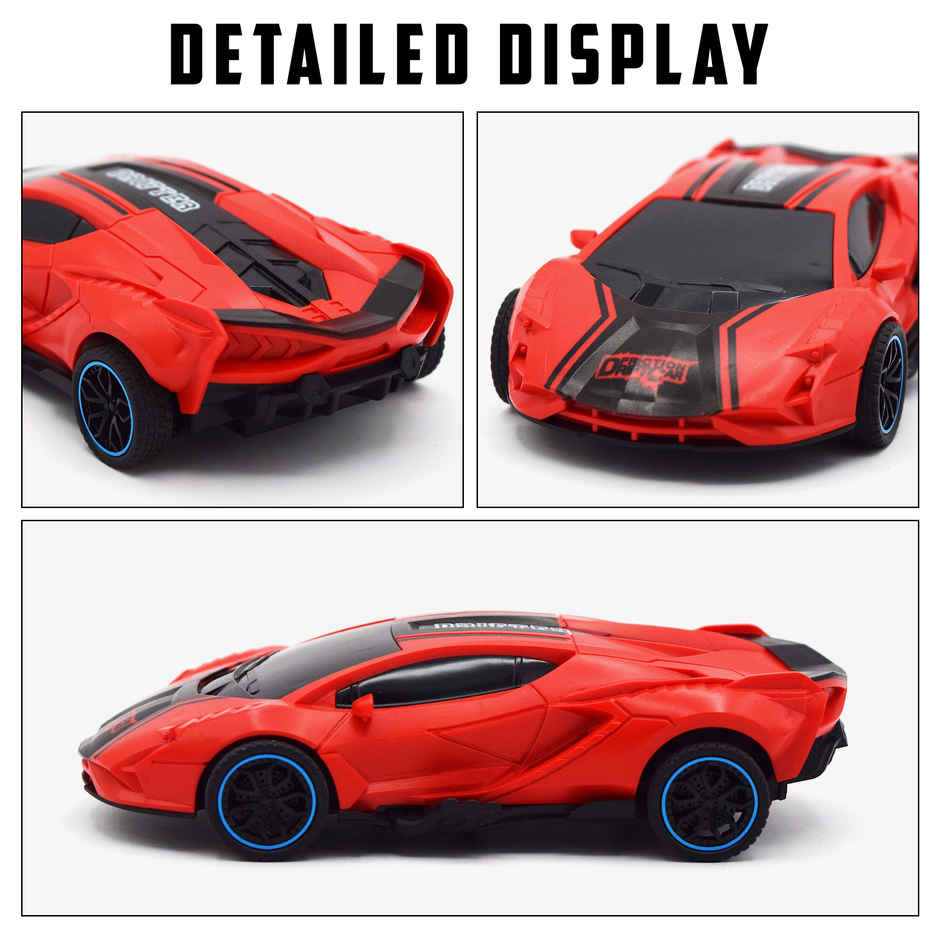 SEEDO No Battery Mechanical Power Friction Drift Cars | Red