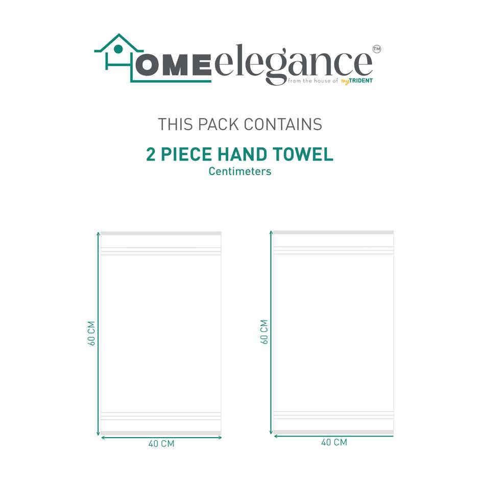 myTrident Comfort Living Cotton Hand Towel Set | Baby Talc