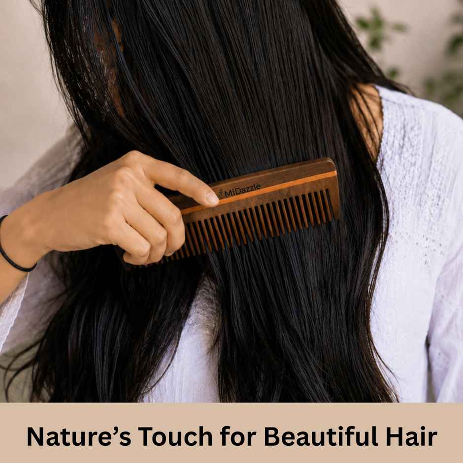Midazzle Natural Handcrafted Sheesham Rosewood Hair Comb | MIRC2004