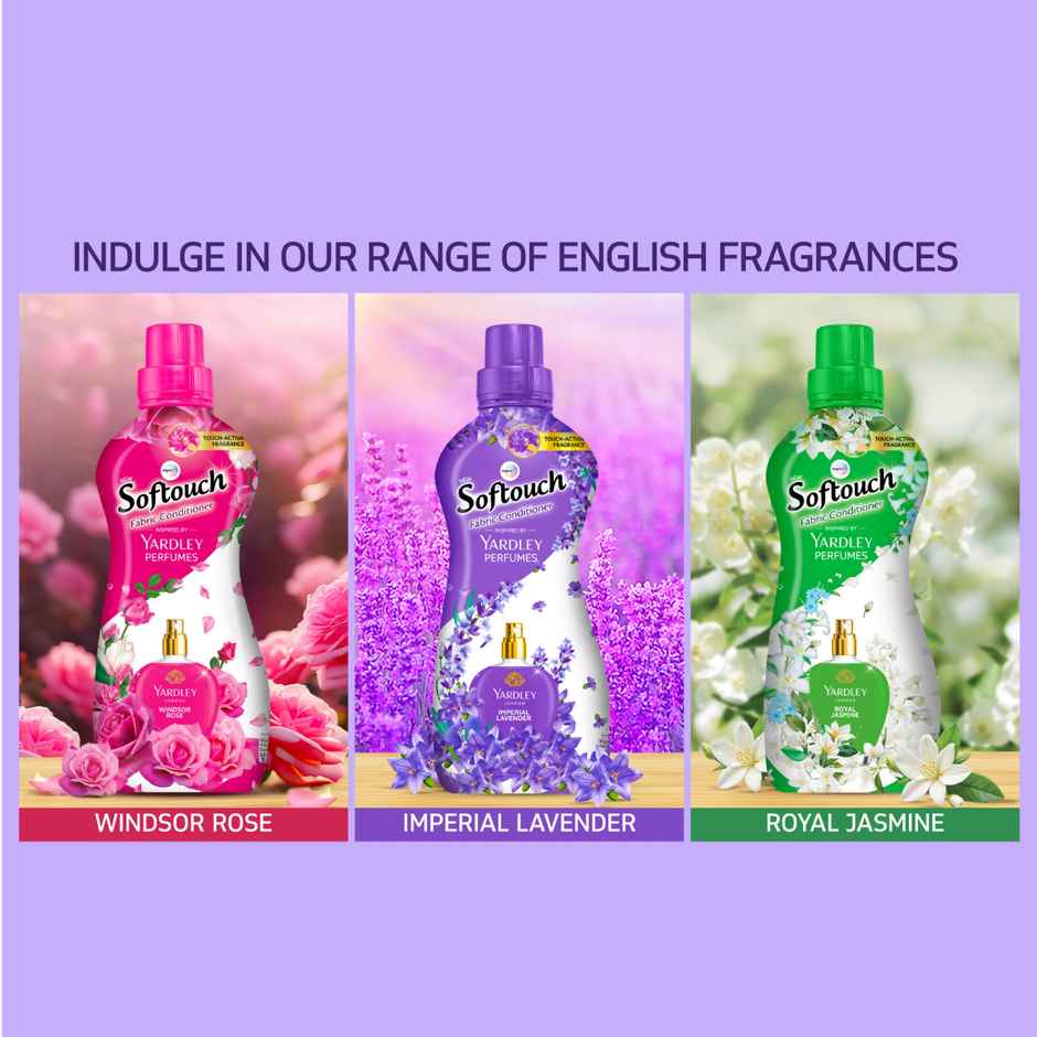 Softouch Yardley Fabric Conditioner | Long lasting Fragrance | Imperial Lavender | 790 + 190 ml